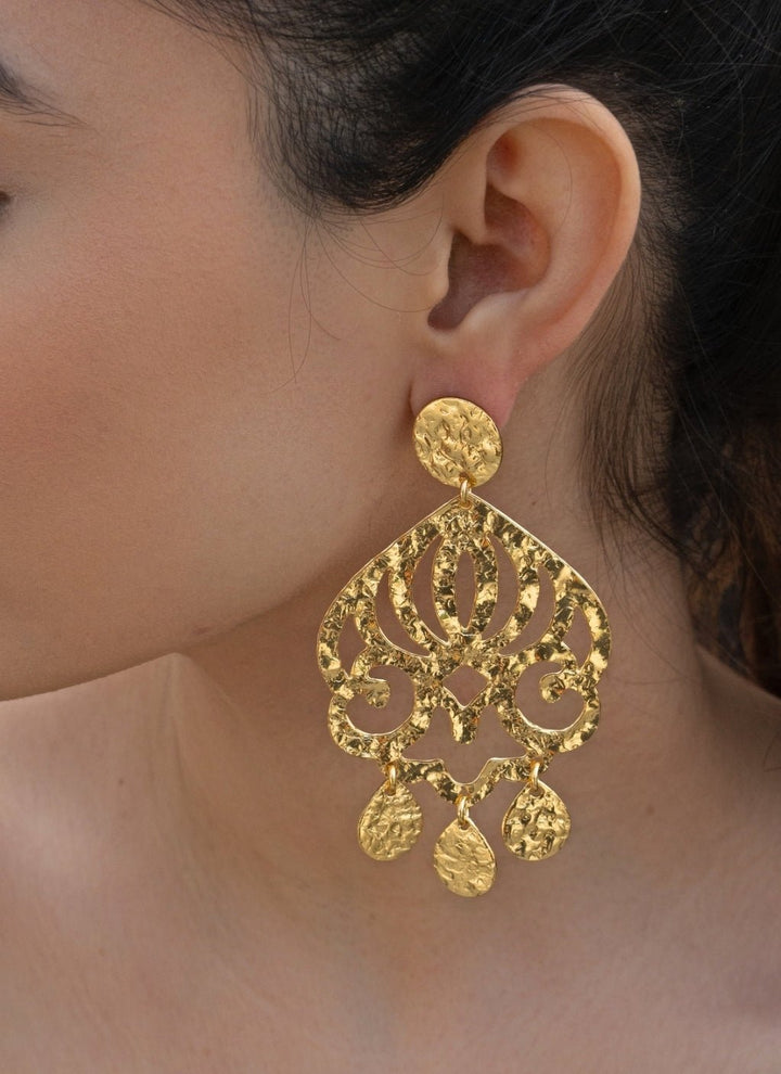 Do Taara Gold Hammered EarringsFabilicious Fashion