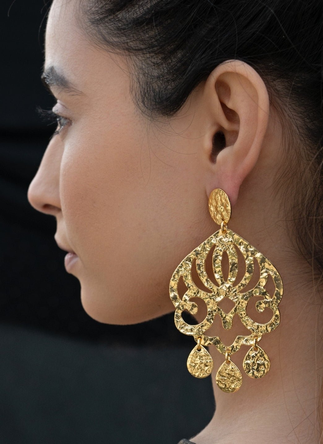 Do Taara Gold Hammered EarringsFabilicious Fashion