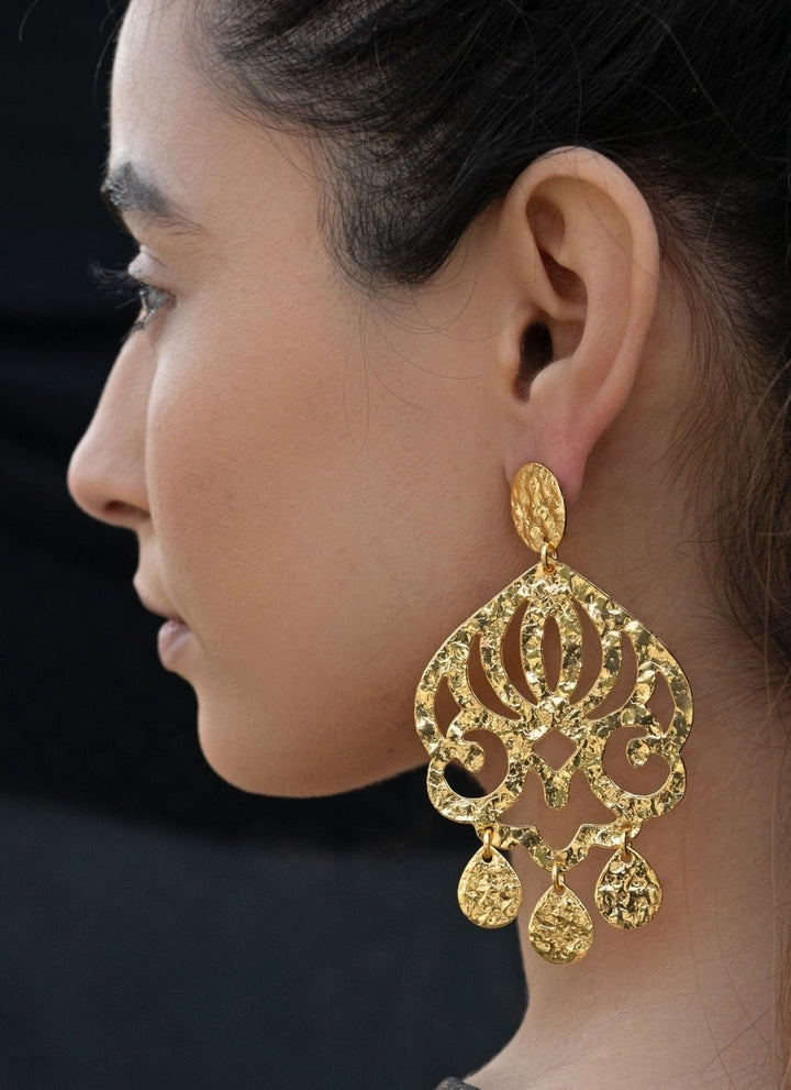 Do Taara Gold Hammered EarringsFabilicious Fashion