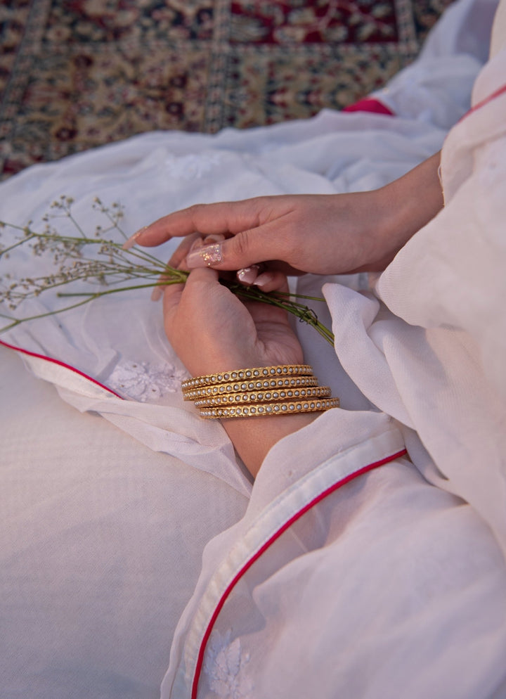 Do Taara Gold Jadau Bangle SetFabilicious Fashion