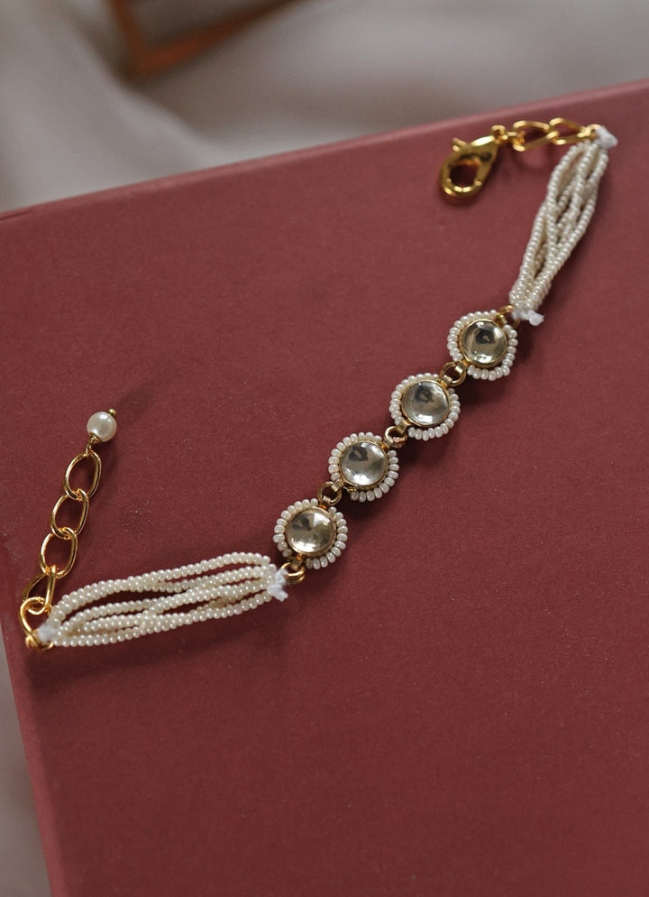 Do Taara Gold Kundan And Pearls BraceletFabilicious Fashion