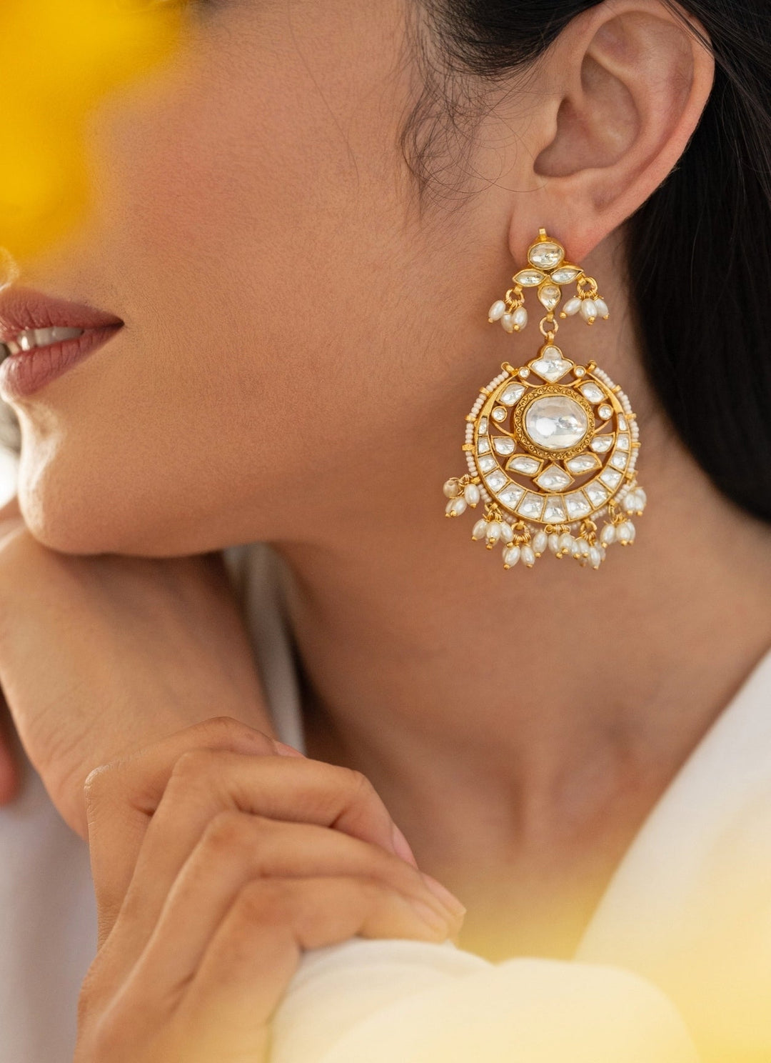 Do Taara Gold Kundan And Pearls EarringsFabilicious Fashion