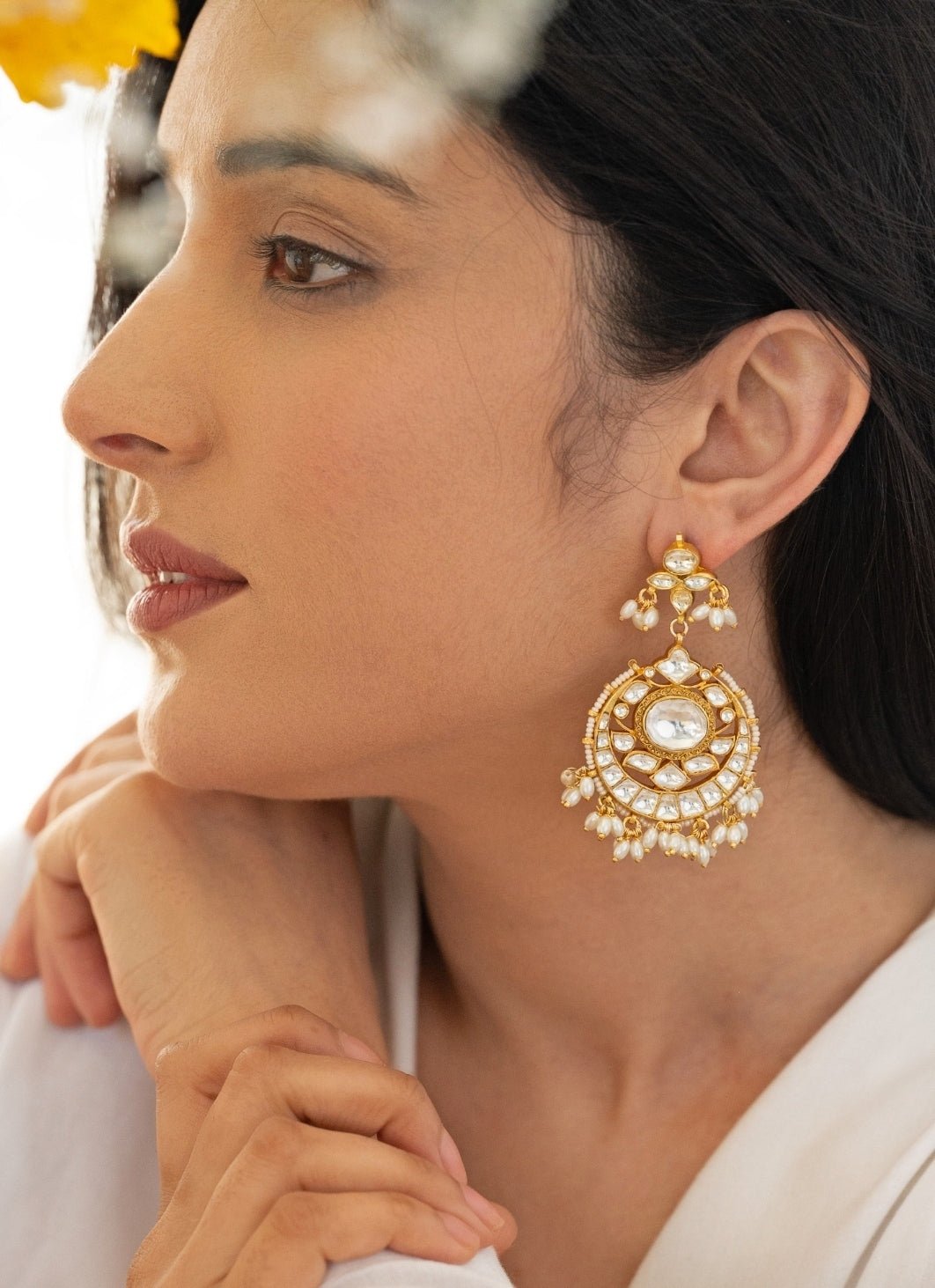 Do Taara Gold Kundan And Pearls EarringsFabilicious Fashion