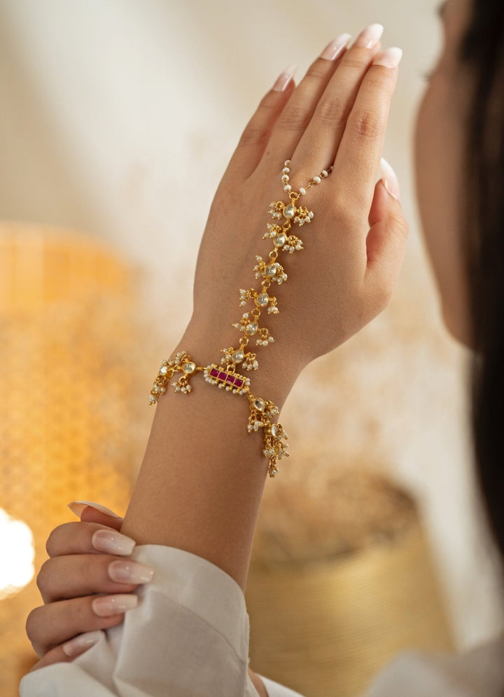 Do Taara Gold Kundan And Pearls HathphoolFabilicious Fashion