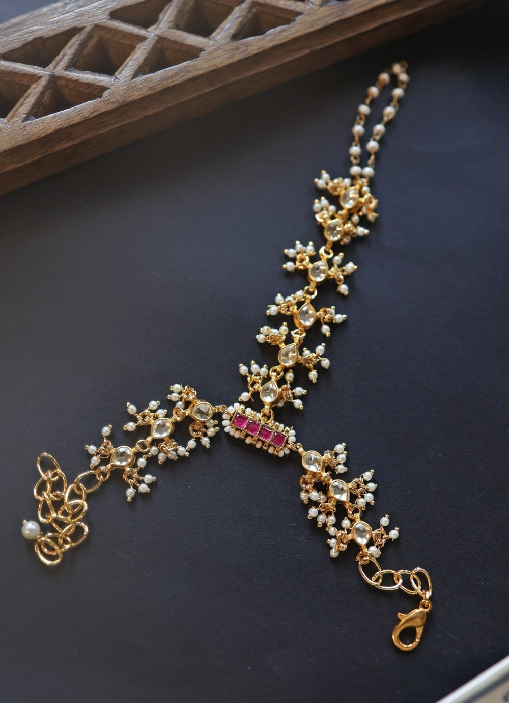 Do Taara Gold Kundan And Pearls HathphoolFabilicious Fashion