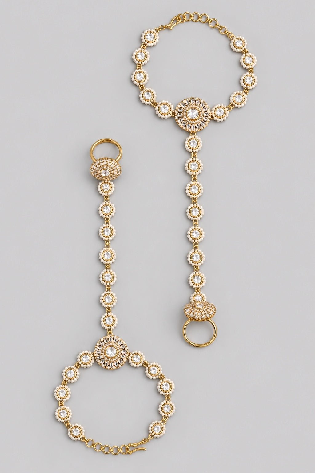 Zevar by Geeta Gold Kundan And Polki HaathphoolFabilicious Fashion