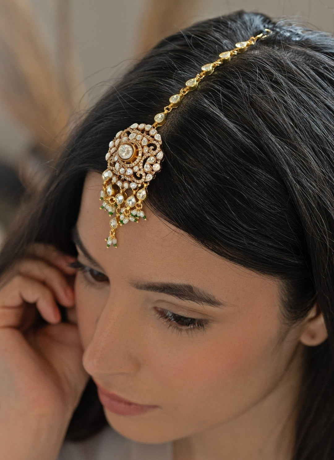 Do Taara Gold Kundan And Polki MaangtikkaFabilicious Fashion