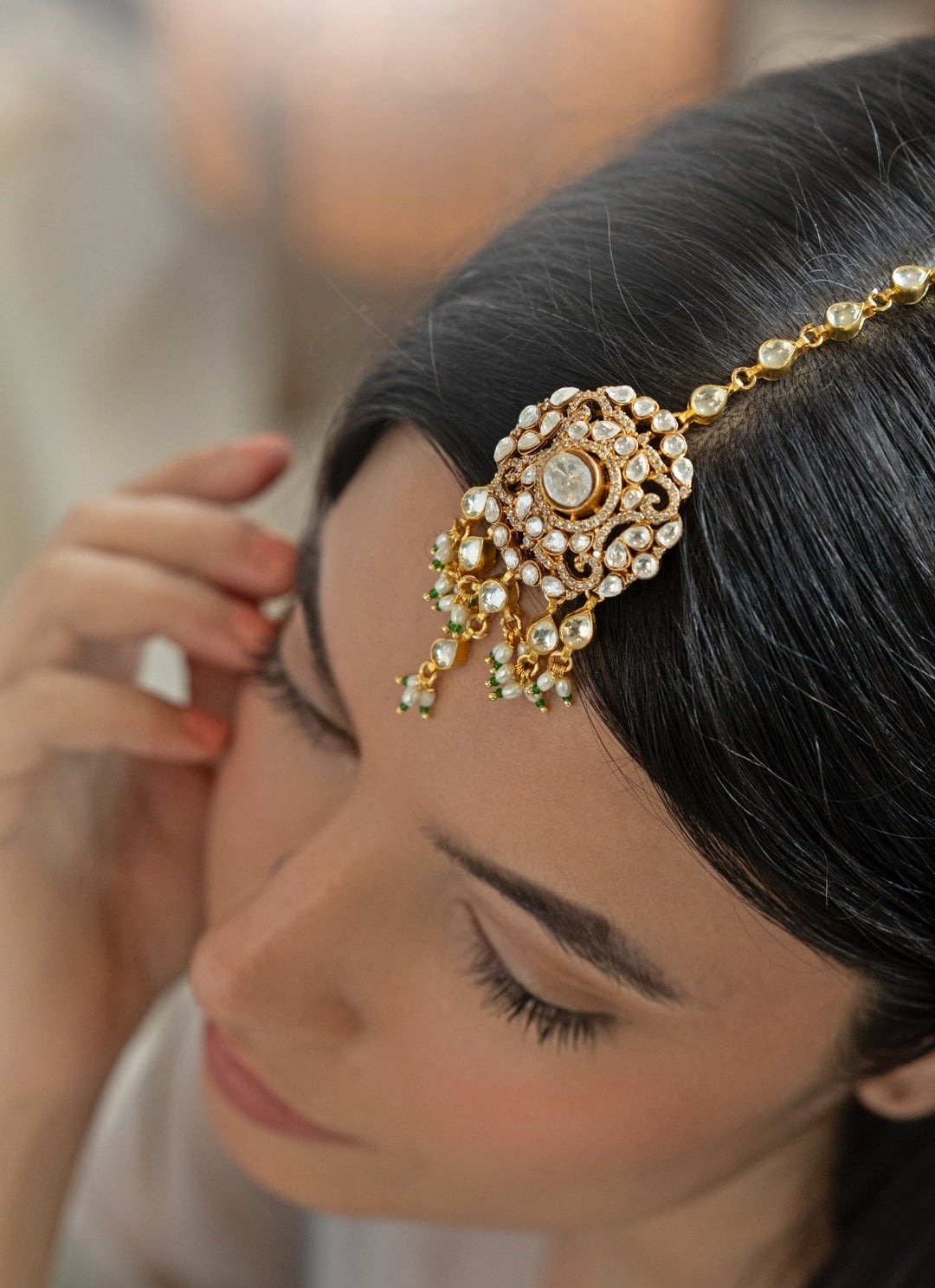 Do Taara Gold Kundan And Polki MaangtikkaFabilicious Fashion