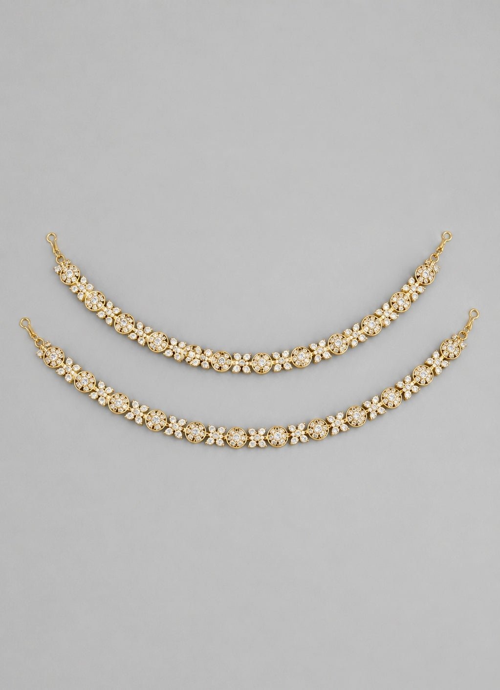Zevar by Geeta Gold Kundan And Polki PayalFabilicious Fashion