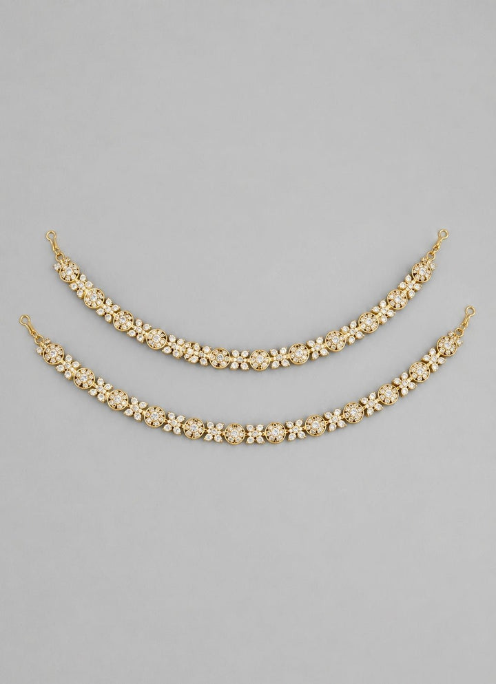Zevar by Geeta Gold Kundan And Polki PayalFabilicious Fashion