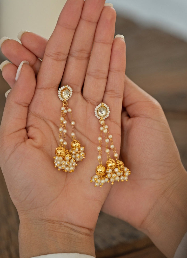Do Taara Gold Kundan Dangler EarringsFabilicious Fashion