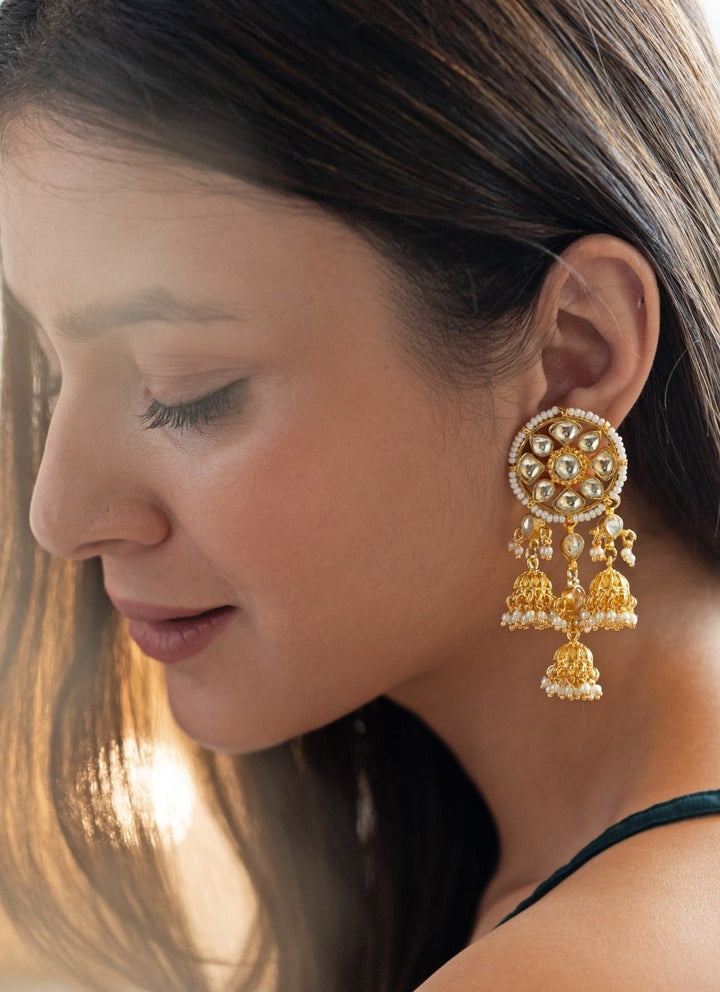 Do Taara Gold Kundan EarringsFabilicious Fashion