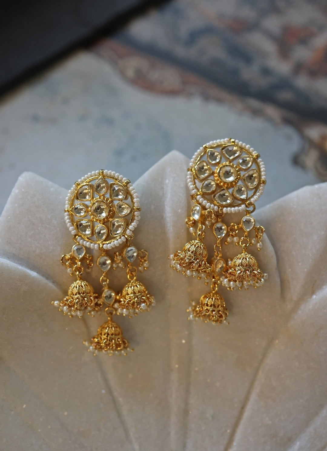 Do Taara Gold Kundan EarringsFabilicious Fashion