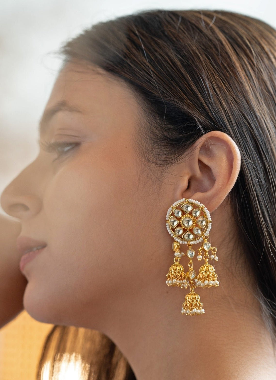 Do Taara Gold Kundan EarringsFabilicious Fashion
