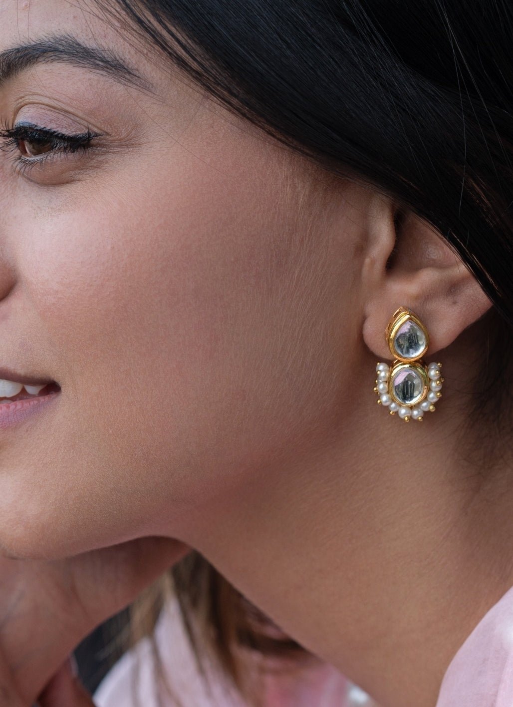 Do Taara Gold Kundan EarringsFabilicious Fashion