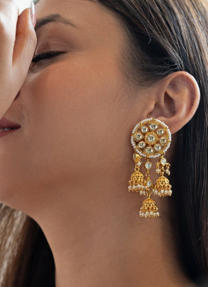 Do Taara Gold Kundan EarringsFabilicious Fashion