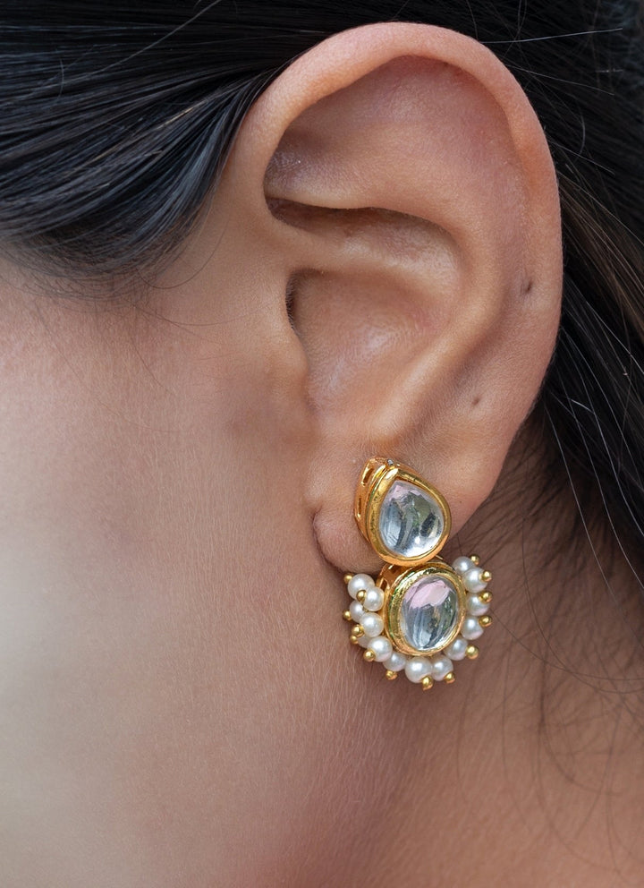 Do Taara Gold Kundan EarringsFabilicious Fashion