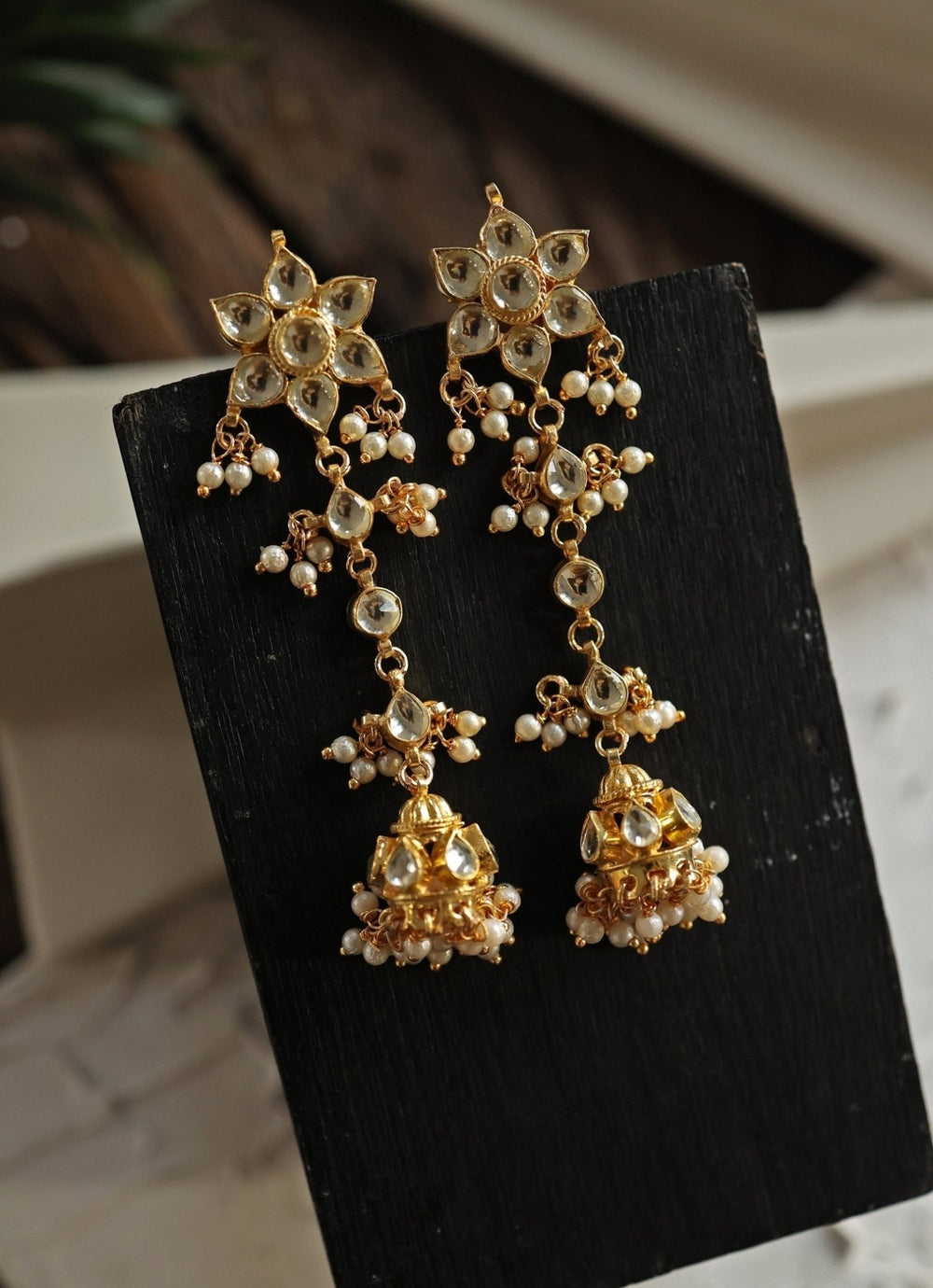 Do Taara Gold Kundan EarringsFabilicious Fashion
