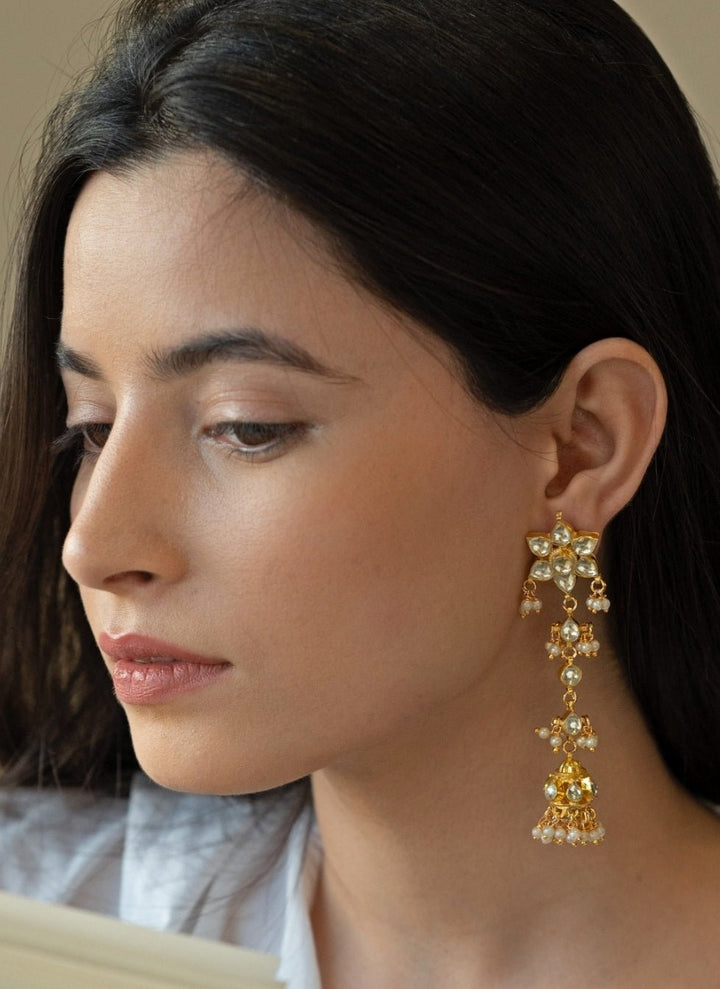 Do Taara Gold Kundan EarringsFabilicious Fashion