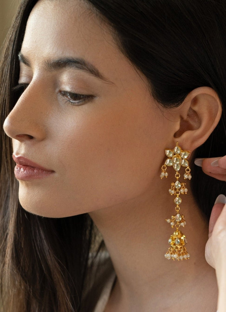 Do Taara Gold Kundan EarringsFabilicious Fashion