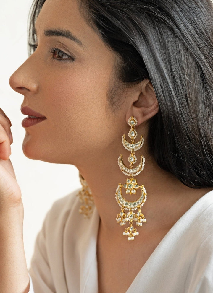 Do Taara Gold Kundan EarringsFabilicious Fashion