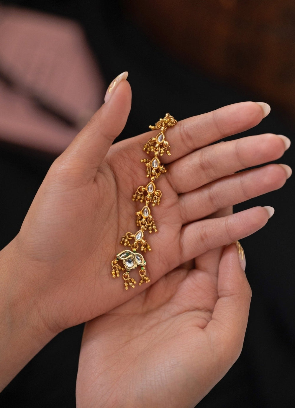 Do Taara Gold Kundan MaangtikkaFabilicious Fashion