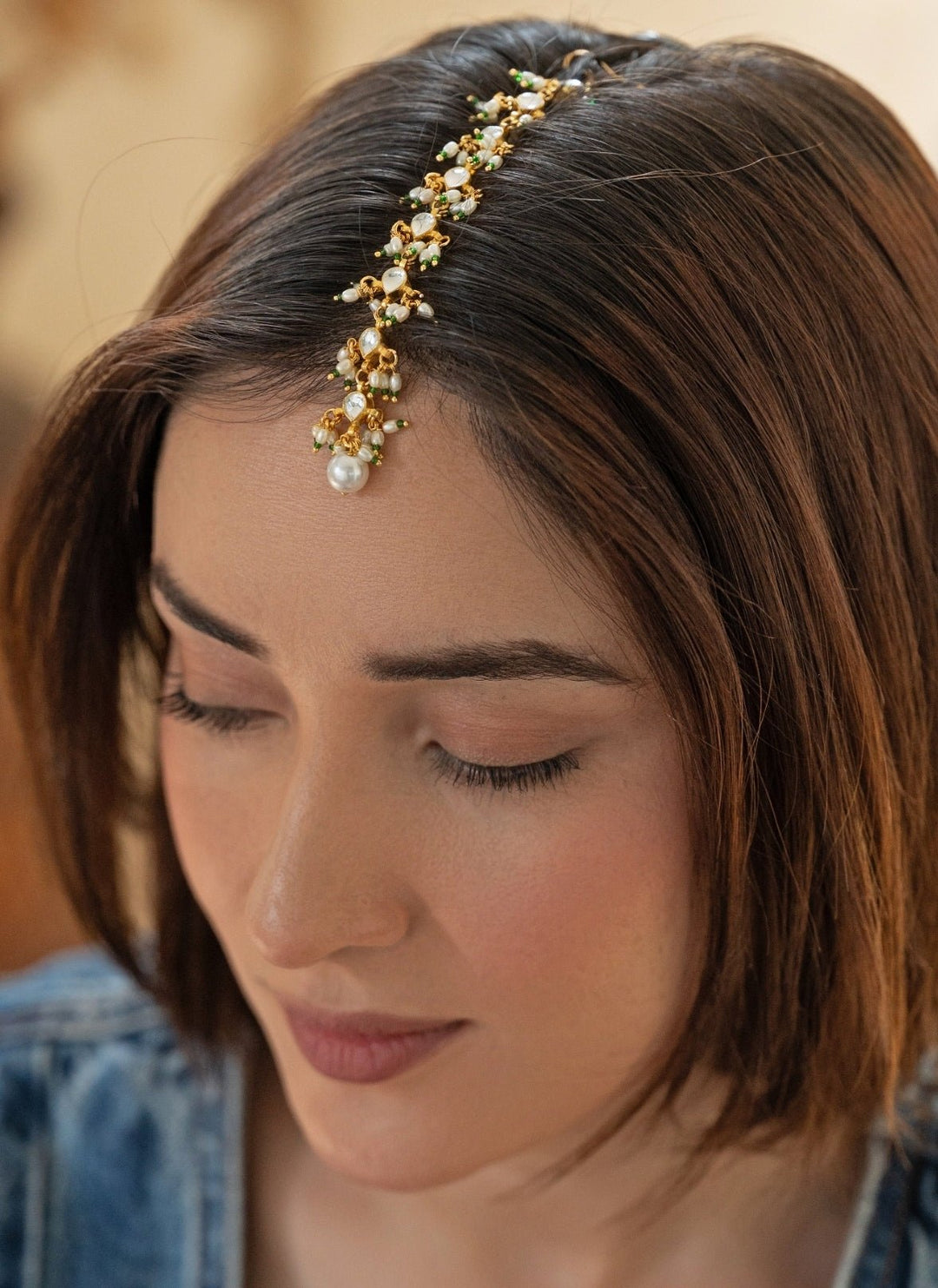 Do Taara Gold Kundan MaangtikkaFabilicious Fashion