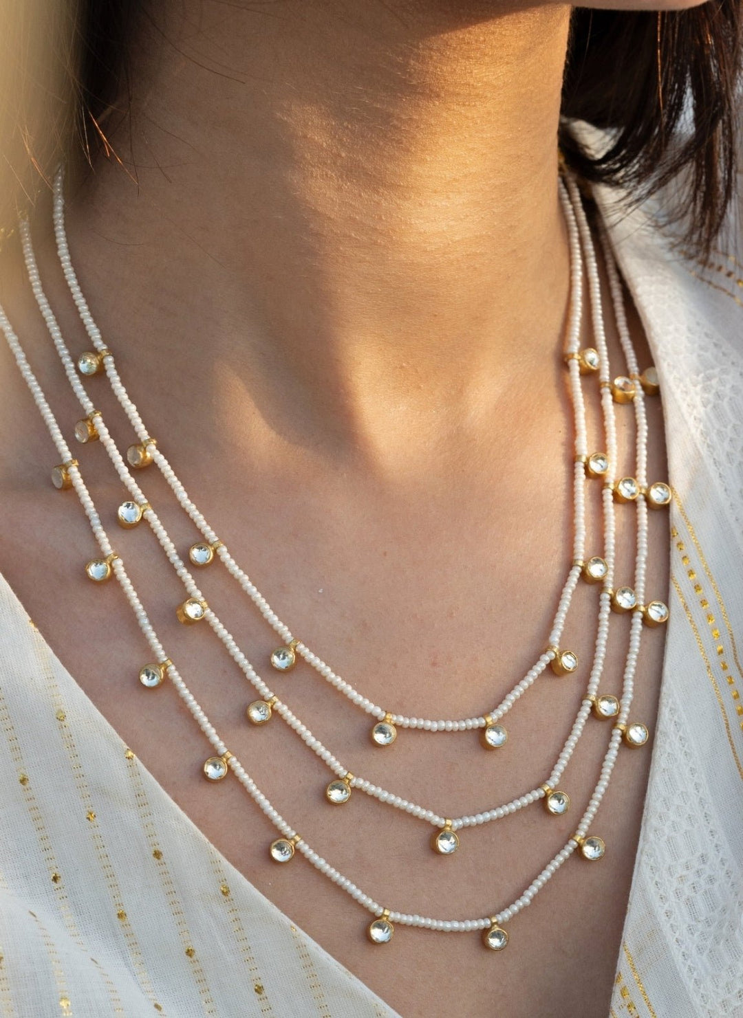 Do Taara Gold Kundan Multilayered NecklaceFabilicious Fashion