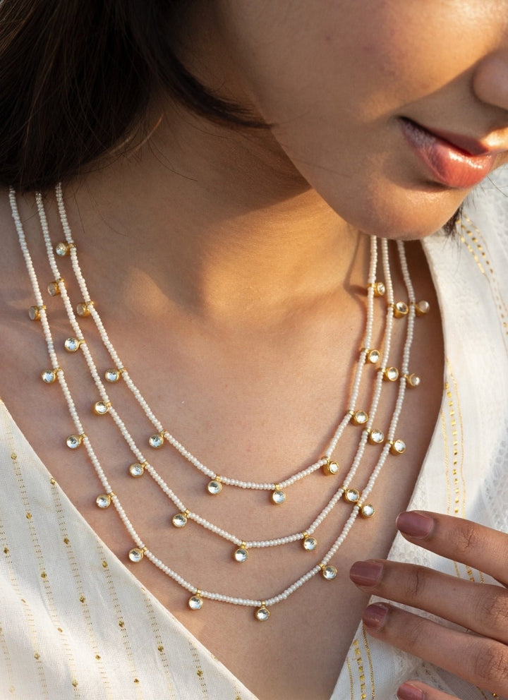 Do Taara Gold Kundan Multilayered NecklaceFabilicious Fashion