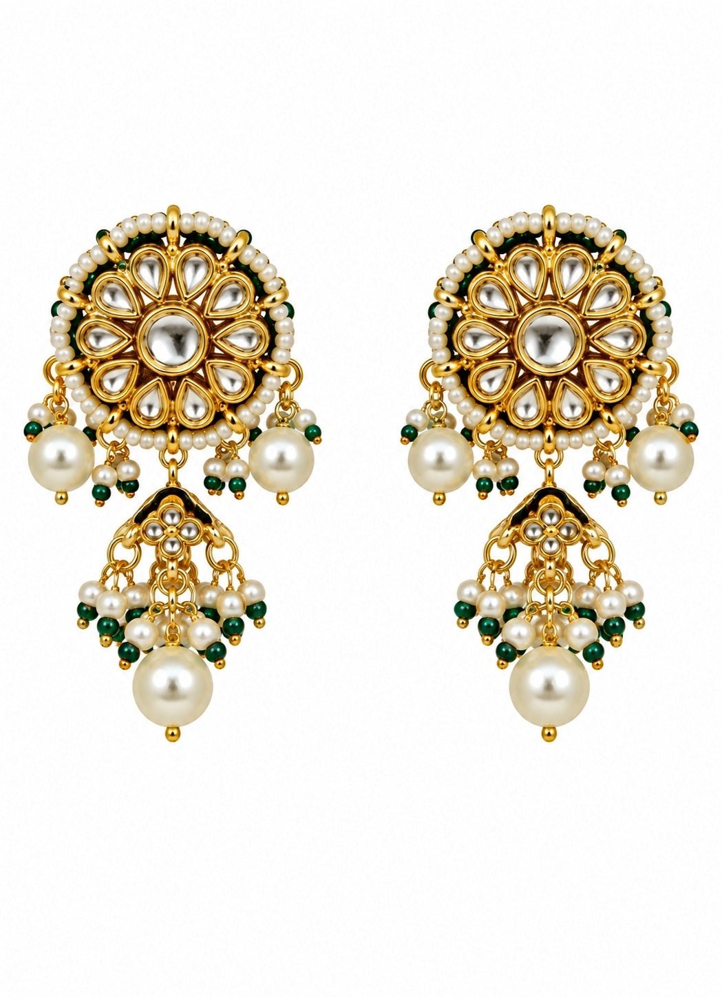 Vivinia By Vidhi Mehra Gold Kundan Pearl Statement Necklace SetFabilicious Fashion