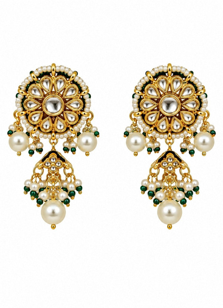 Vivinia By Vidhi Mehra Gold Kundan Pearl Statement Necklace SetFabilicious Fashion