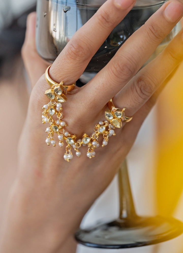 Do Taara Gold Kundan RingFabilicious Fashion