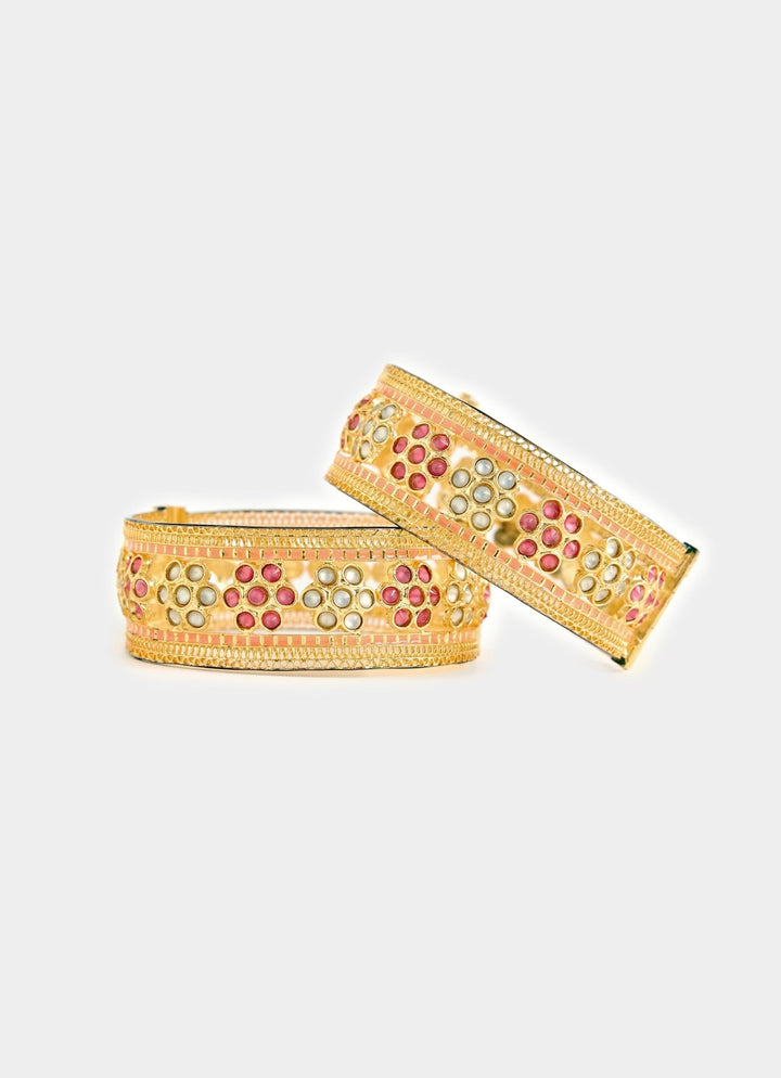 Gold Meenakari Bangle Vivinia By Vidhi Mehra - Fabilicious Fashion