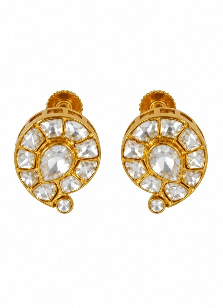 Vivinia By Vidhi Mehra Gold Moissanite Polki Floral Choker SetFabilicious Fashion