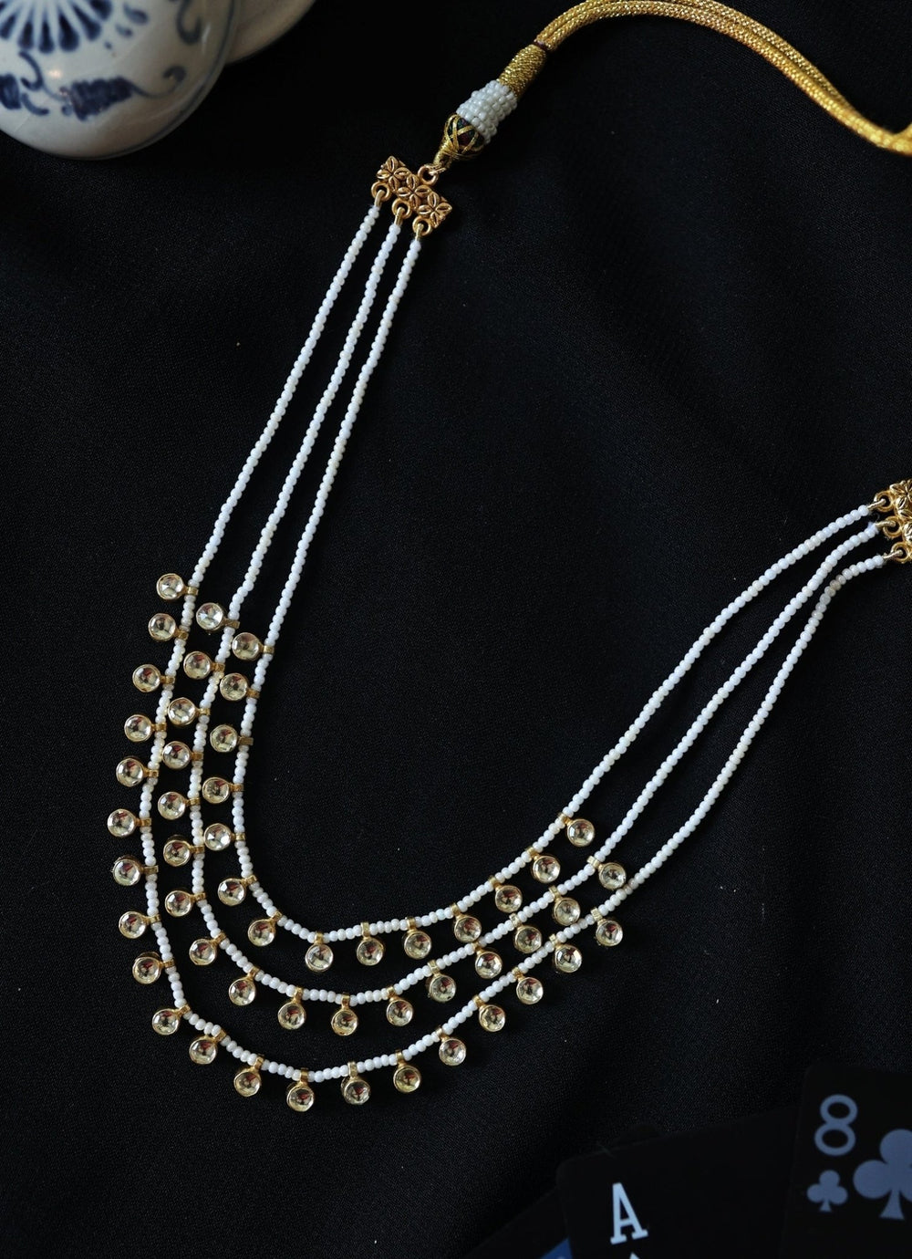 Do Taara Gold Multilayered Pearl Kundan NecklaceFabilicious Fashion