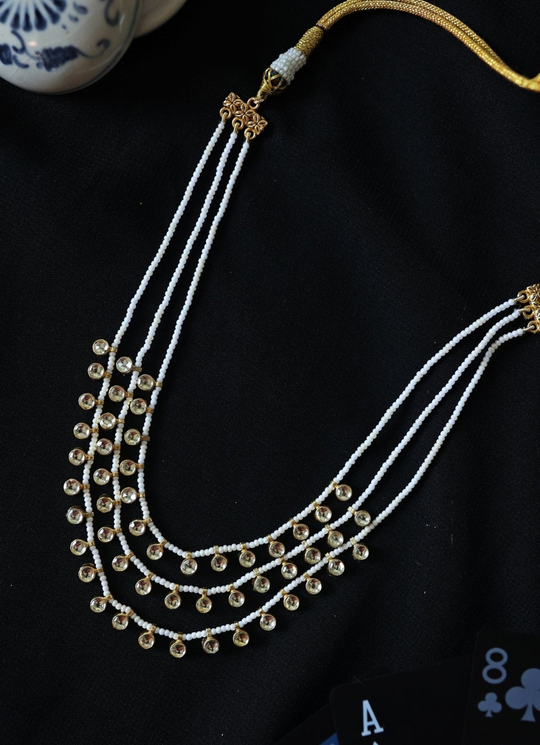 Do Taara Gold Multilayered Pearl Kundan NecklaceFabilicious Fashion