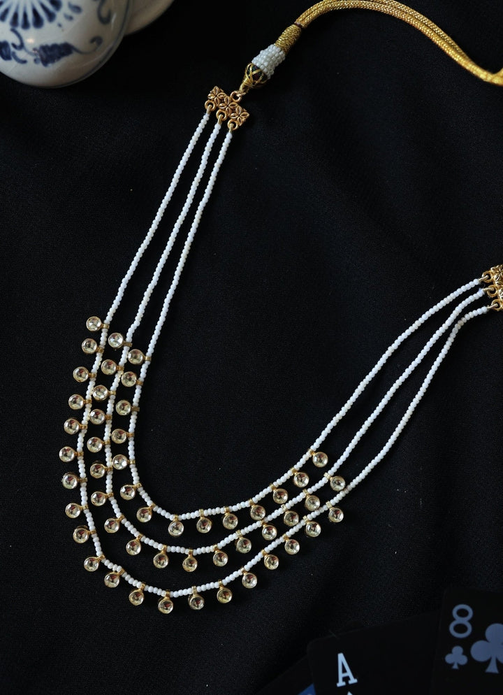 Do Taara Gold Multilayered Pearl Kundan NecklaceFabilicious Fashion