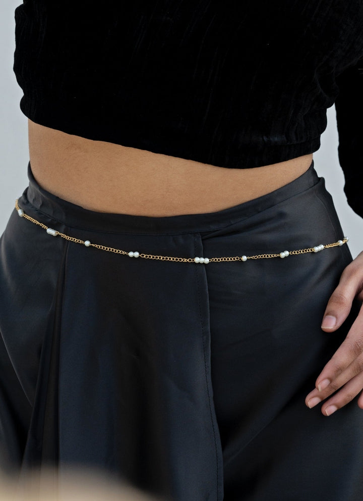 Do Taara Gold Pearl Chain WaistbeltFabilicious Fashion