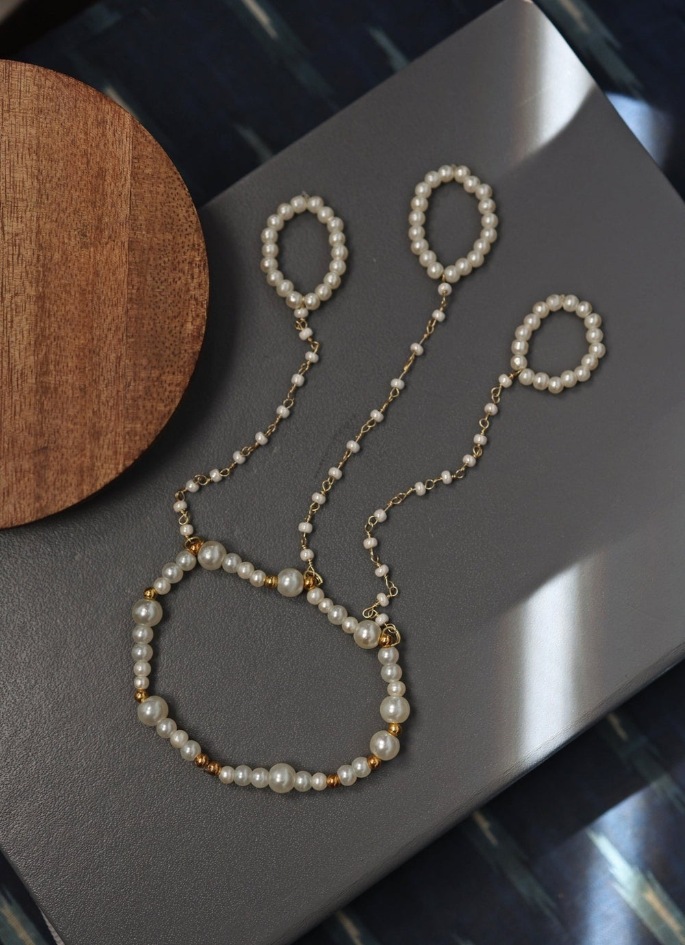 Do Taara Gold Pearl Hathphool BraceletFabilicious Fashion
