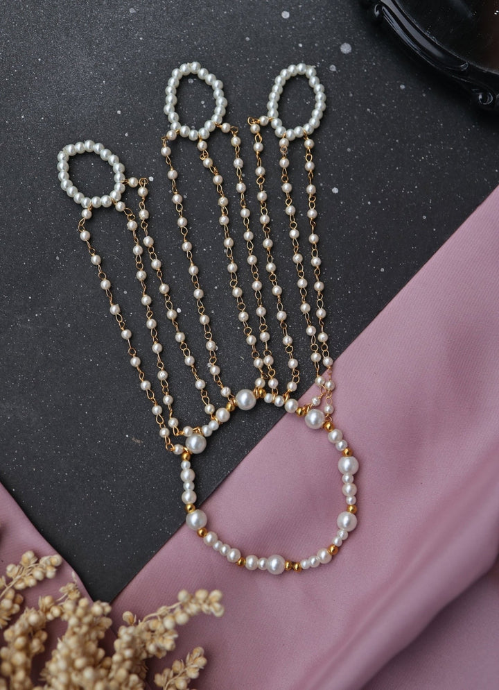 Do Taara Gold Pearl Hathphool BraceletFabilicious Fashion