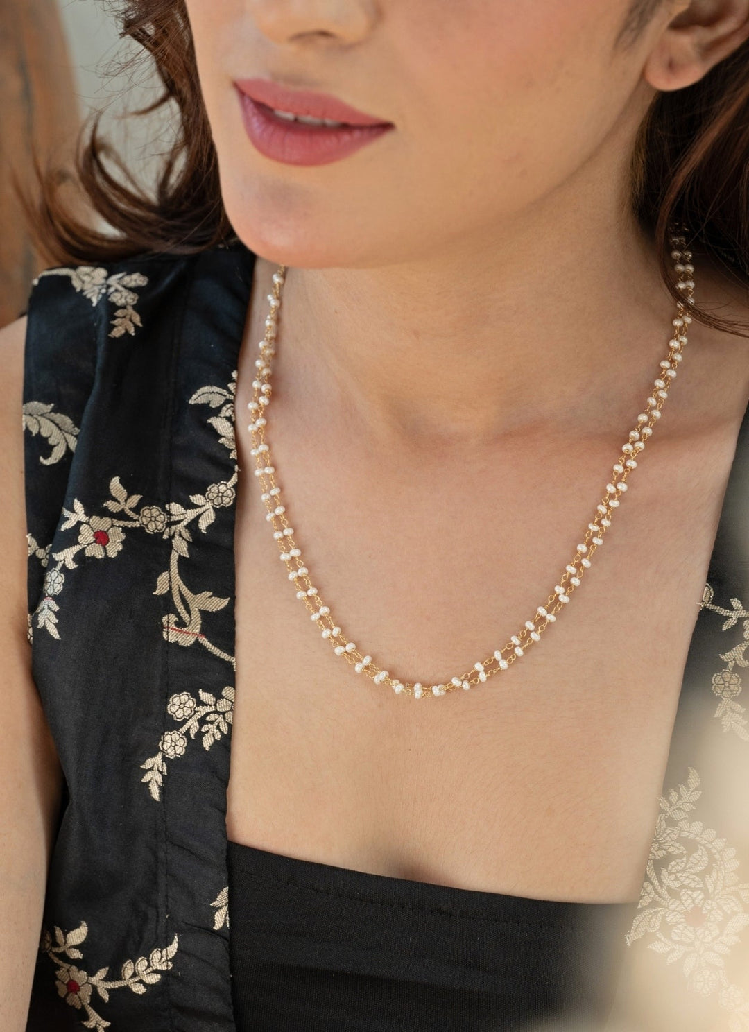 Do Taara Gold Pearl NecklaceFabilicious Fashion