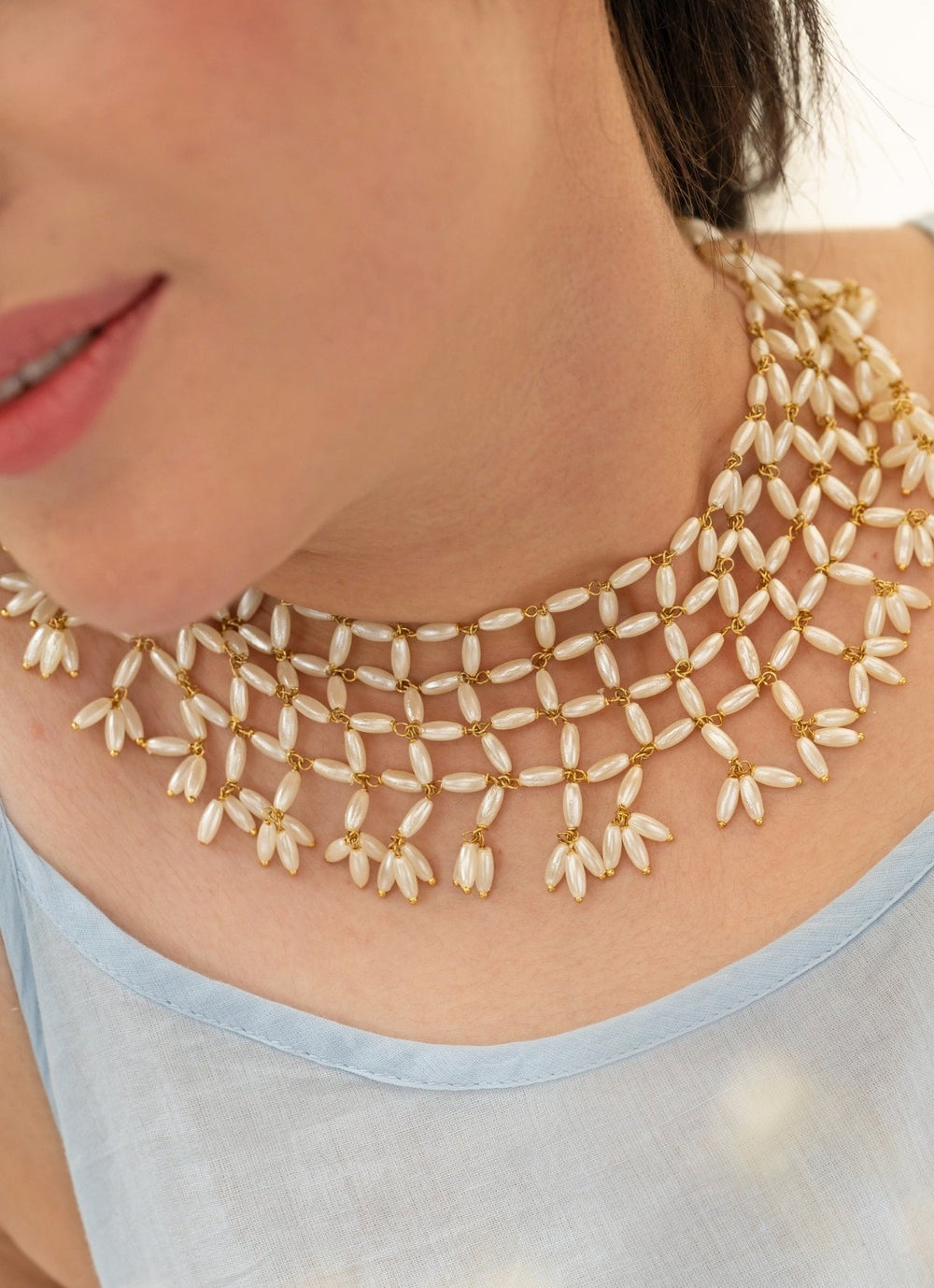 Do Taara Gold Pearl NecklaceFabilicious Fashion