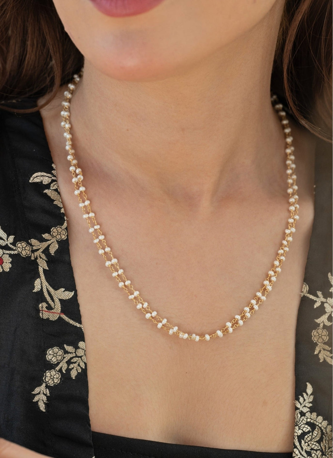 Do Taara Gold Pearl NecklaceFabilicious Fashion