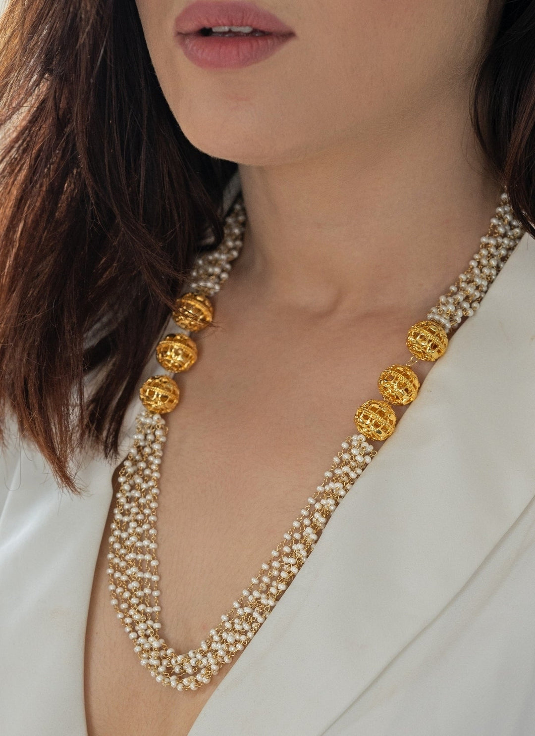 Do Taara Gold Pearl NecklaceFabilicious Fashion