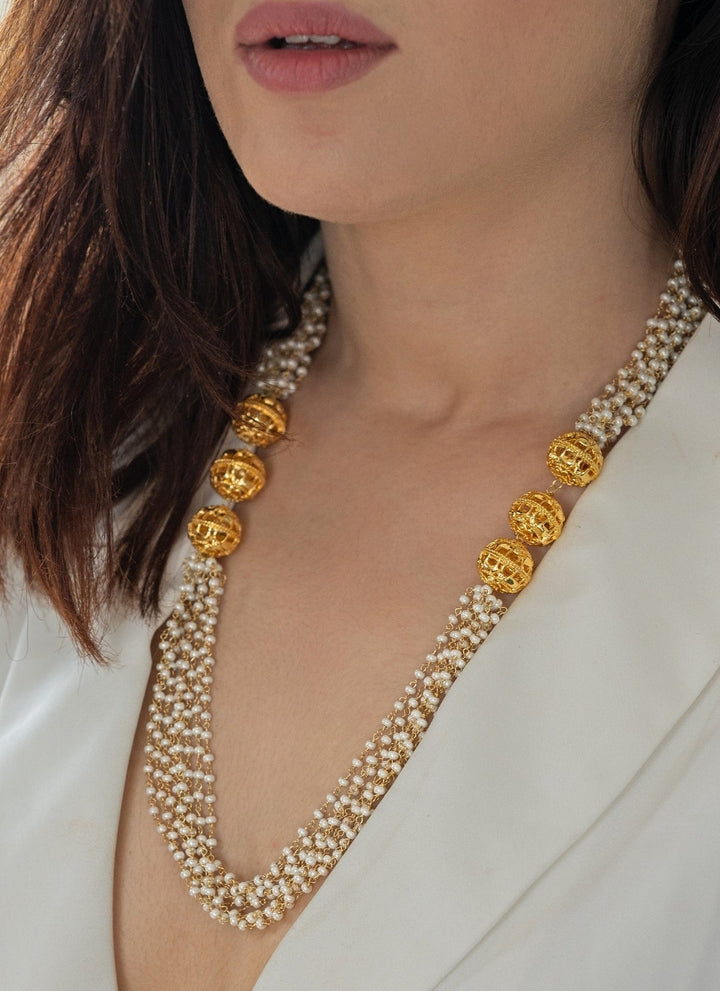 Do Taara Gold Pearl NecklaceFabilicious Fashion