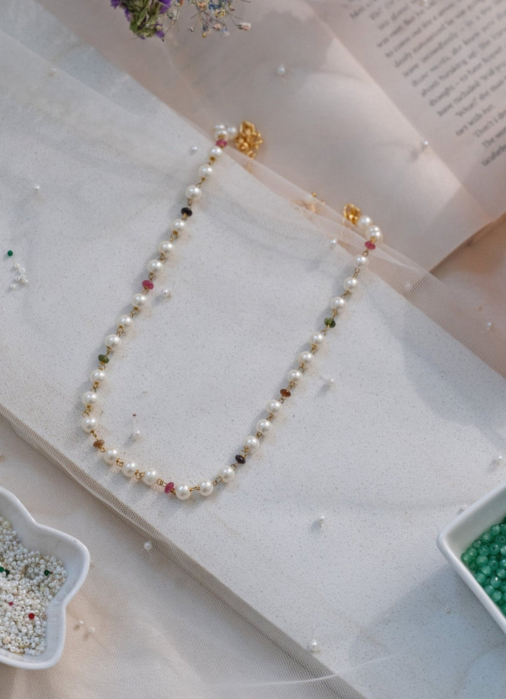 Do Taara Gold Pearl String NecklaceFabilicious Fashion