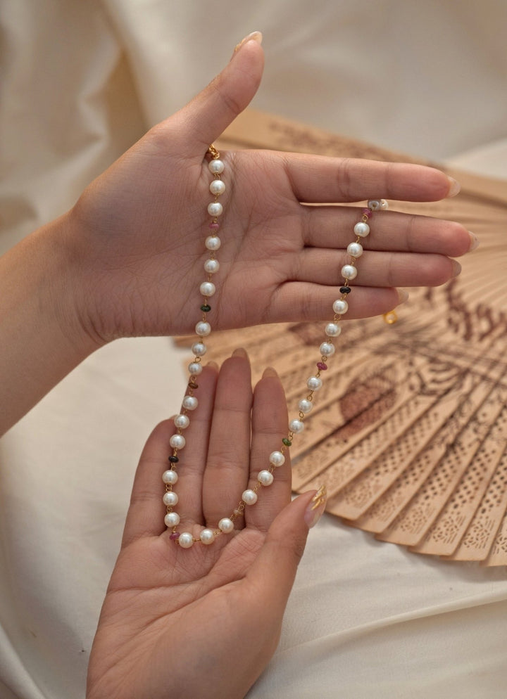 Do Taara Gold Pearl String NecklaceFabilicious Fashion