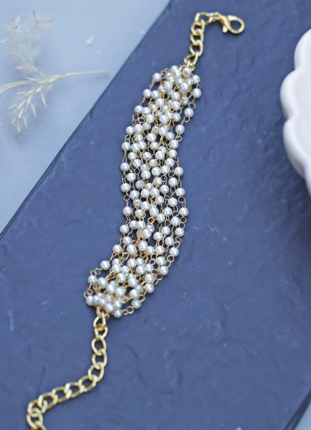 Do Taara Gold Pearls BraceletFabilicious Fashion