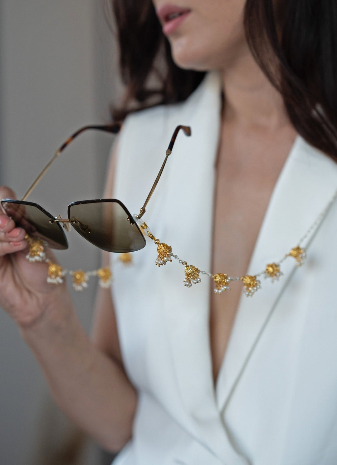 Do Taara Gold Pearls Eyewear SlingFabilicious Fashion