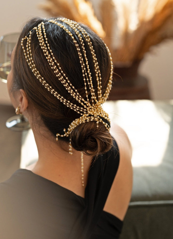 Do Taara Gold Pearls HairbandFabilicious Fashion
